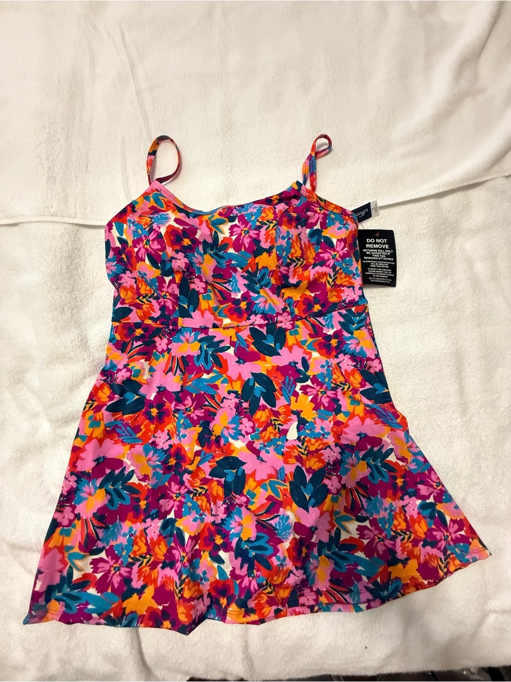 Six 16 NWT women’s swimsuits For All Floral Swimdress- Pink, Teal & Orange